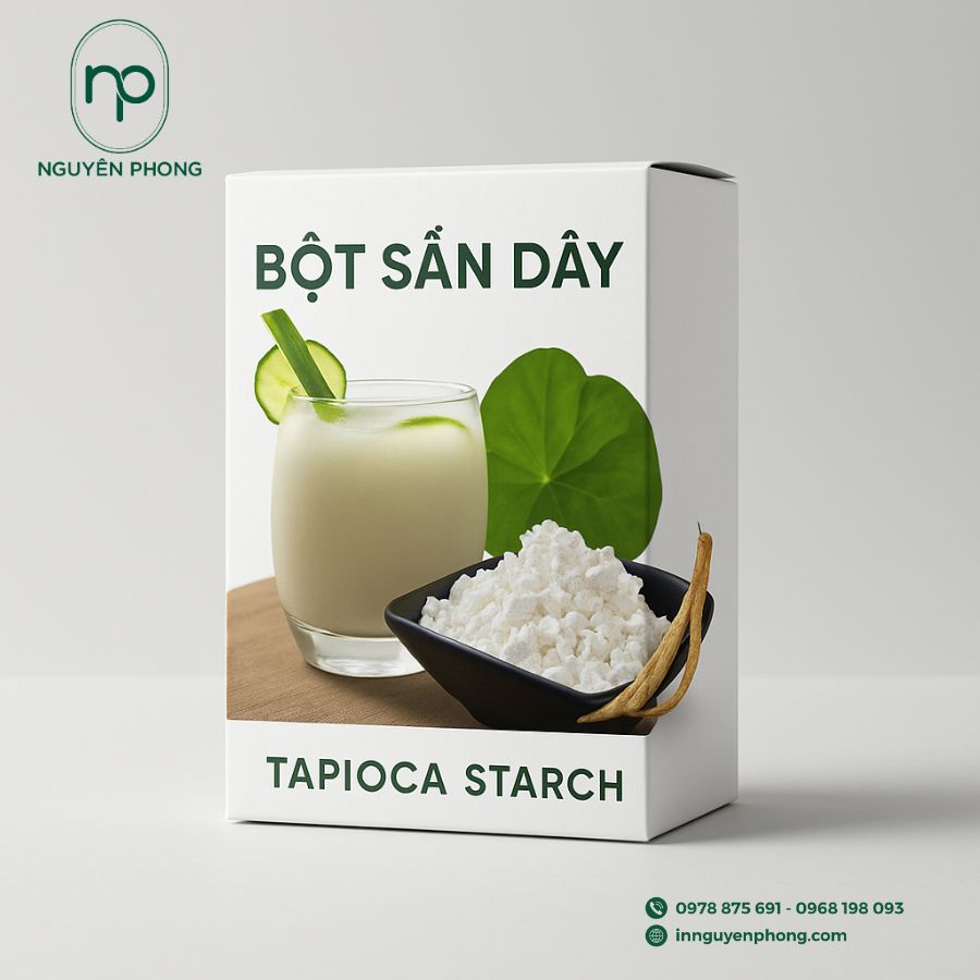 In Hộp Giấy Đựng Bột Sắn Dây